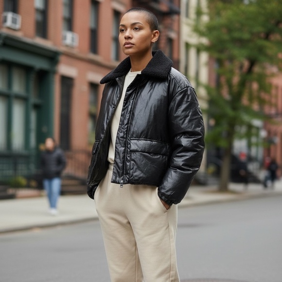 all in motion Jackets & Blazers - Women’s Black Puffer Jacket